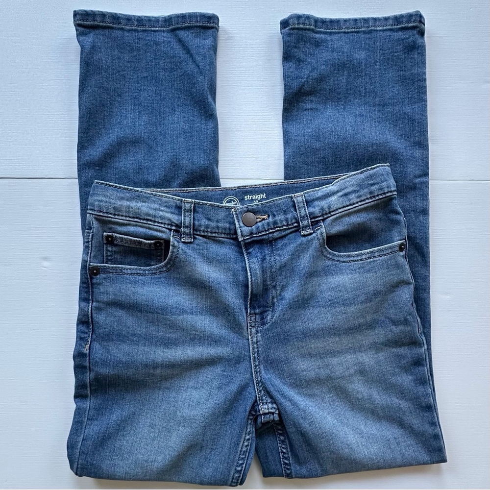 Wonder Nation blue medium wash denim straight leg jeans boys 12
